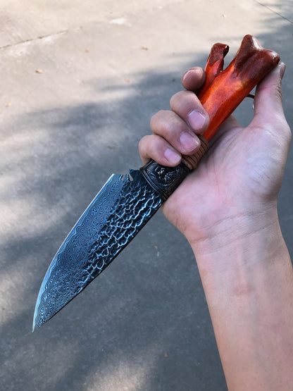 Indian Hand Forged Patterned Steel Knife