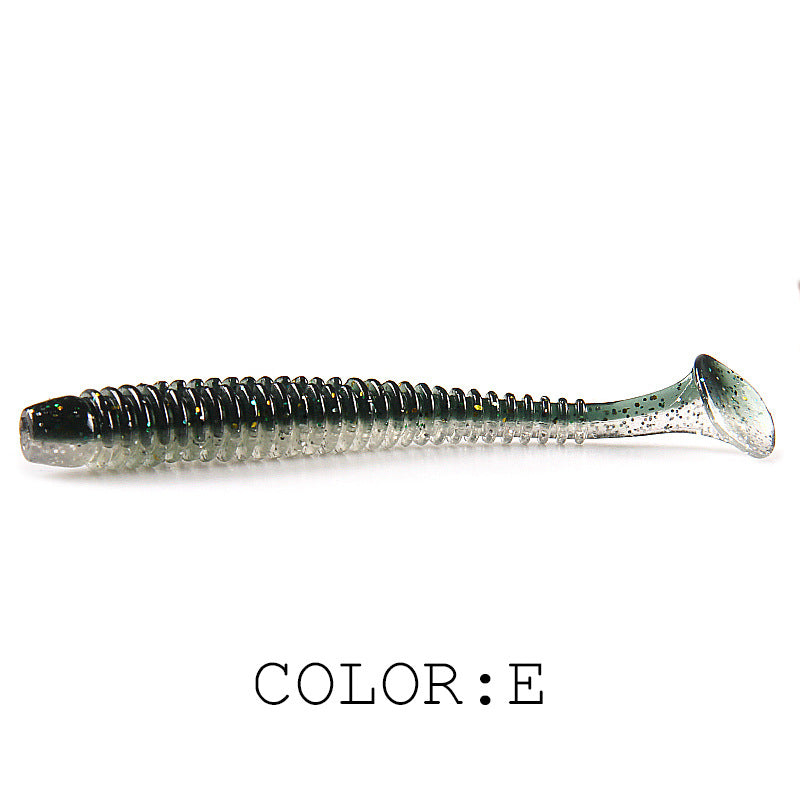 Luya Soft Fish Bait Thread T Tail Double Color With Salt