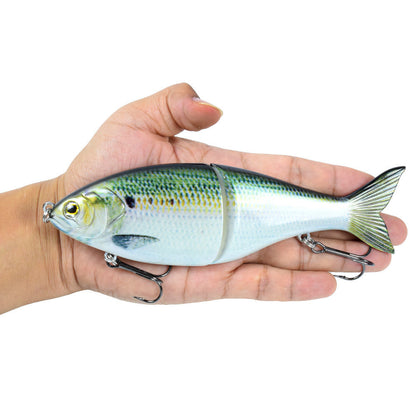 Wo-section Metal Connection Lure Lure Submersible S-shaped Multi-section Fishing Lure