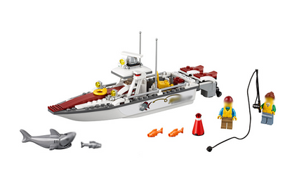 Shark and Fishing Boat Model Building Blocks