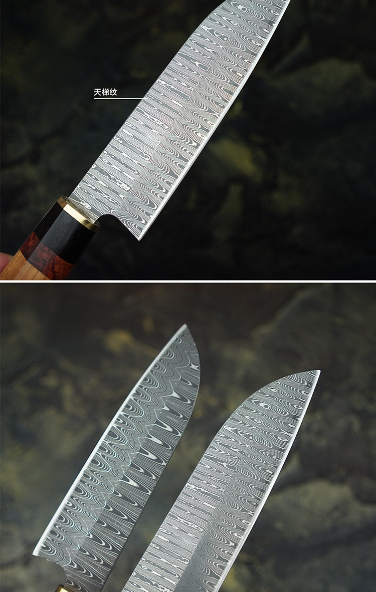 Damascus steel chef's knife