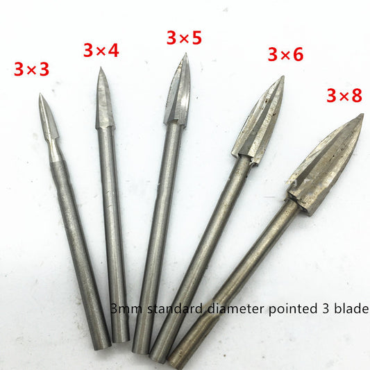 Steel wood carving bit set