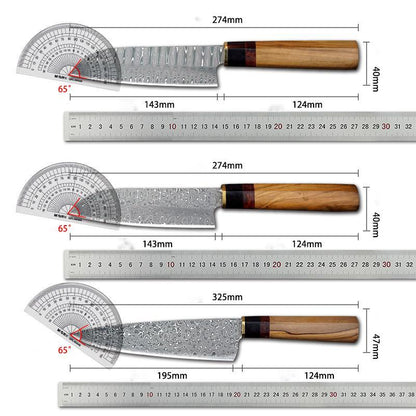 Damascus steel chef's knife