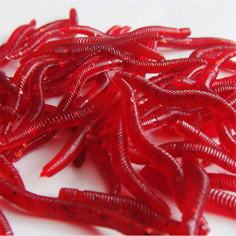 Fishy red worm bionic bait