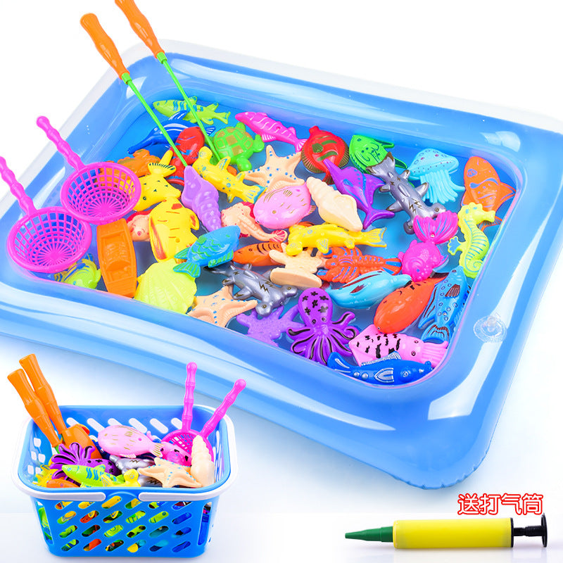 Magnetic Water Baby Fishing Toy Fish Sets