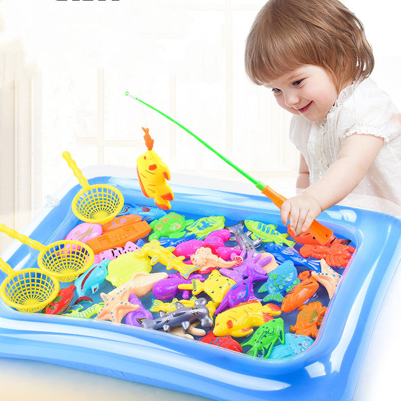 Magnetic Water Baby Fishing Toy Fish Sets