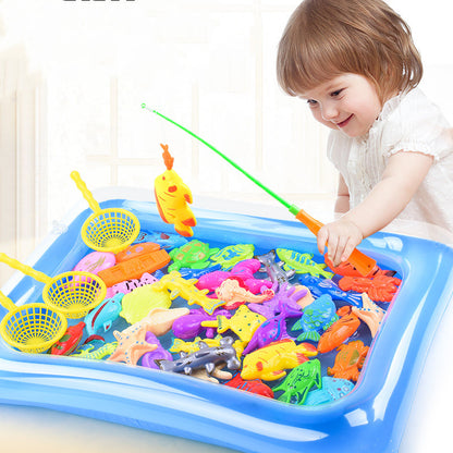 Magnetic Water Baby Fishing Toy Fish Sets