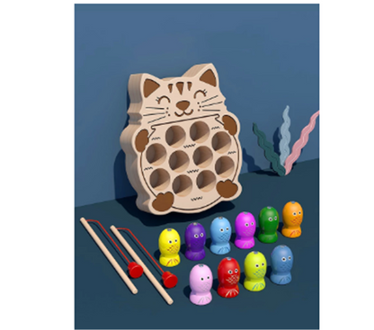 Kitten Fishing Toys Intelligence Brains and Magnetism