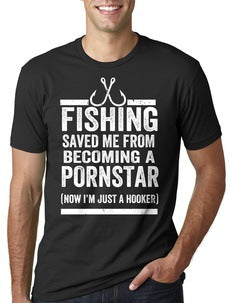 Fishing Saved Me T-Shirts For Men And Women European And American English Numbers And Letters Street Short-Sleeved Aliexpress