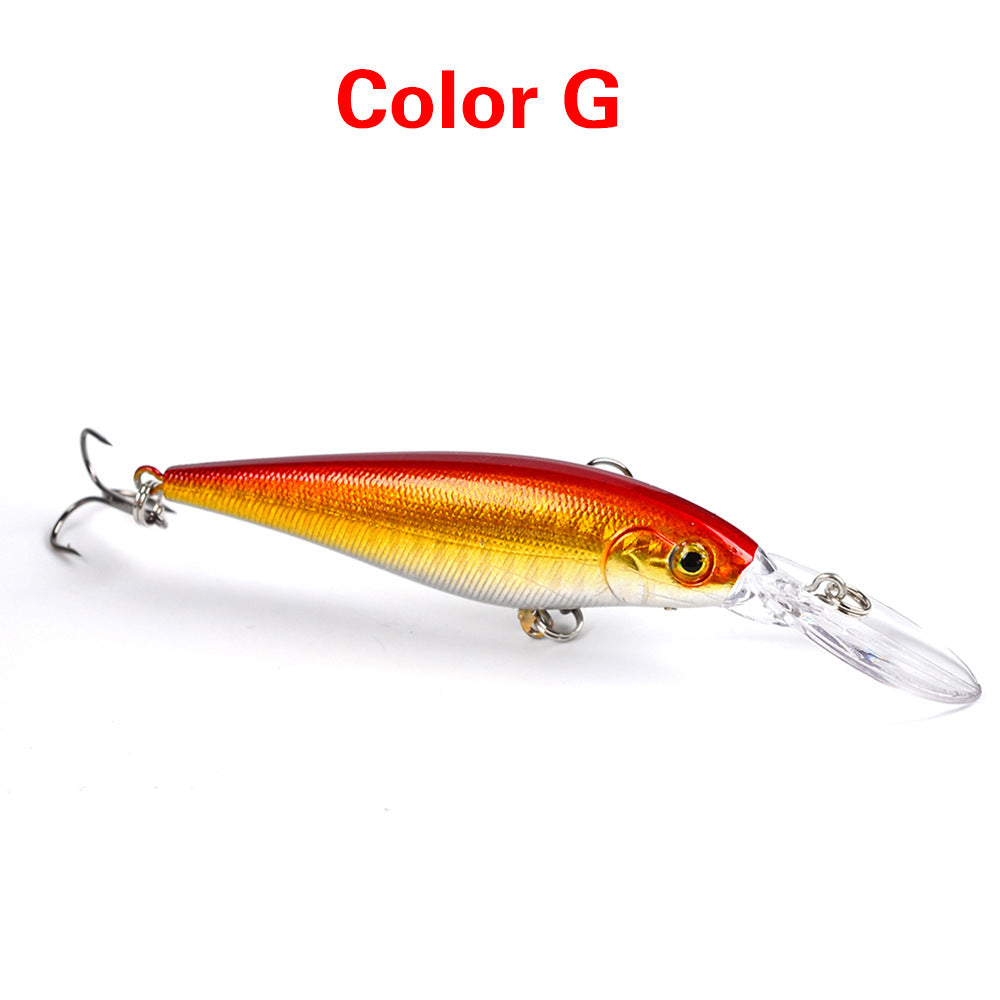 10PCS Minnow Fishing Lures Laser Hard Artificial Bait 3D Eyes 11cm 10g Fishing Wobblers Crankbait Minnows 6