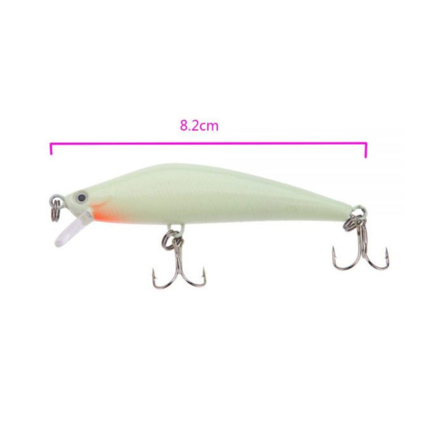 Bionic Fake Bait 8.2Cm 8G Night Fishing Bow Luminous Mino Plastic Hard Fishing Bait Luya Bait