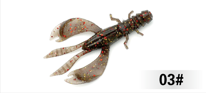 Submerged Self-Entering Shrimp 3.5 Inch High Specific Gravity Shrimp Type Soft Insect Black Pit Soft Bait Wild Water Road Sub-Optimal