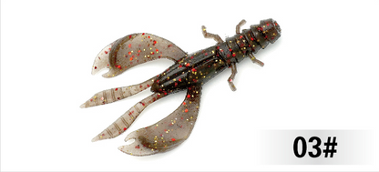 Submerged Self-Entering Shrimp 3.5 Inch High Specific Gravity Shrimp Type Soft Insect Black Pit Soft Bait Wild Water Road Sub-Optimal