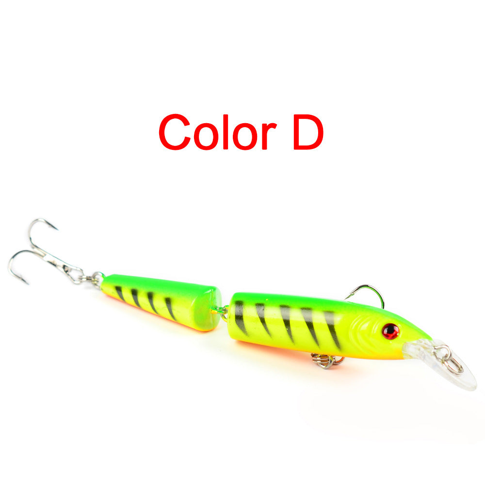 Lifelike Artificial Crankbait Multi Articulado Isca De Pesca 10.5Cm 9G 2-Segmento Duro Isca 6  Gancho Wobblers Isca De Pesca Do Mar