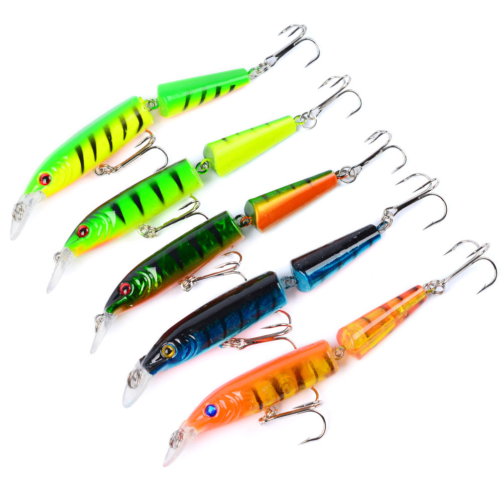 Lifelike Artificial Crankbait Multi Articulado Isca De Pesca 10.5Cm 9G 2-Segmento Duro Isca 6  Gancho Wobblers Isca De Pesca Do Mar