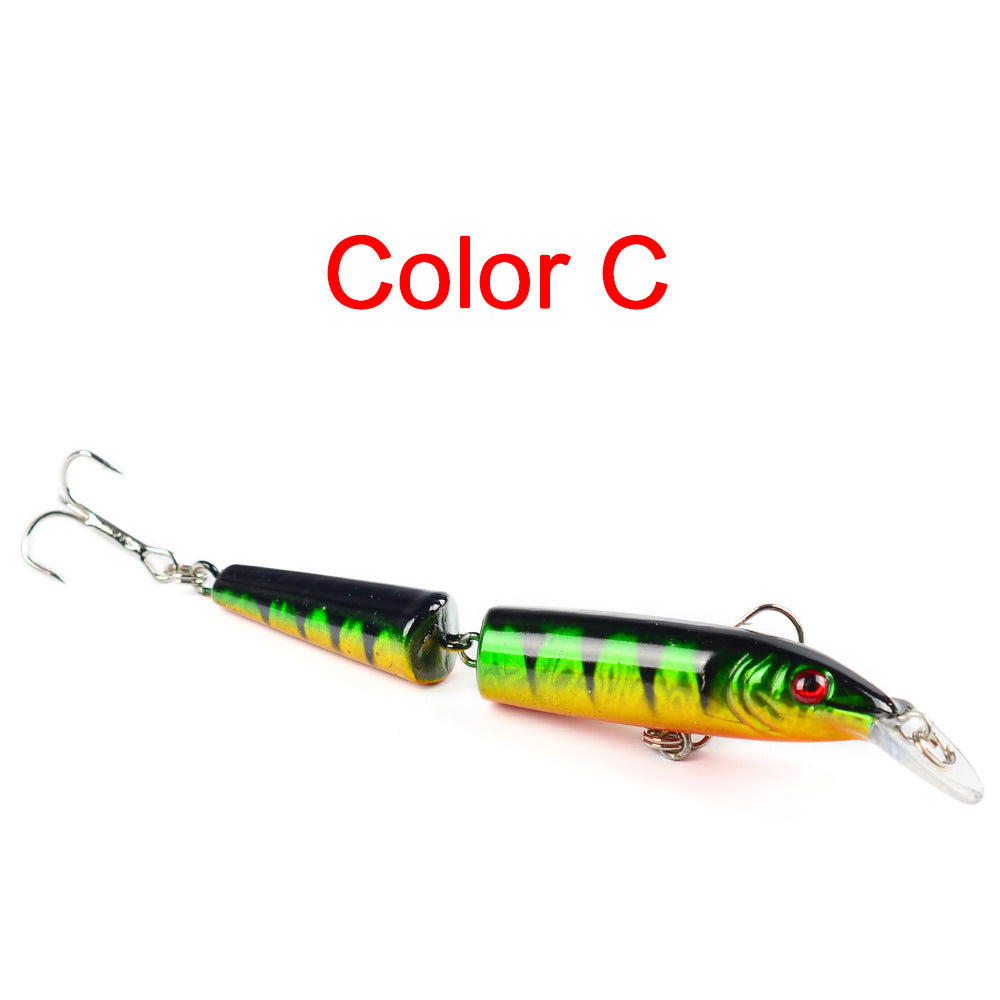 Lifelike Artificial Crankbait Multi Articulado Isca De Pesca 10.5Cm 9G 2-Segmento Duro Isca 6  Gancho Wobblers Isca De Pesca Do Mar