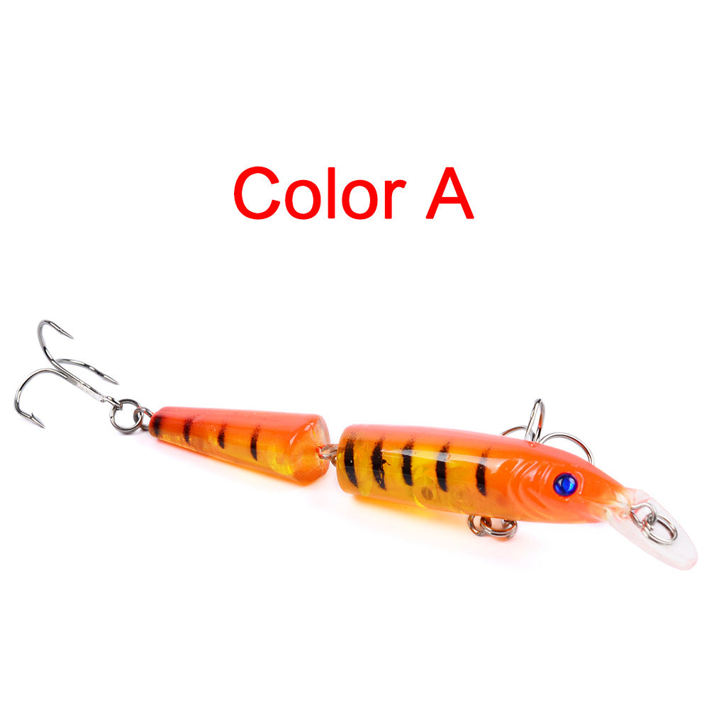 Lifelike Artificial Crankbait Multi Articulado Isca De Pesca 10.5Cm 9G 2-Segmento Duro Isca 6  Gancho Wobblers Isca De Pesca Do Mar