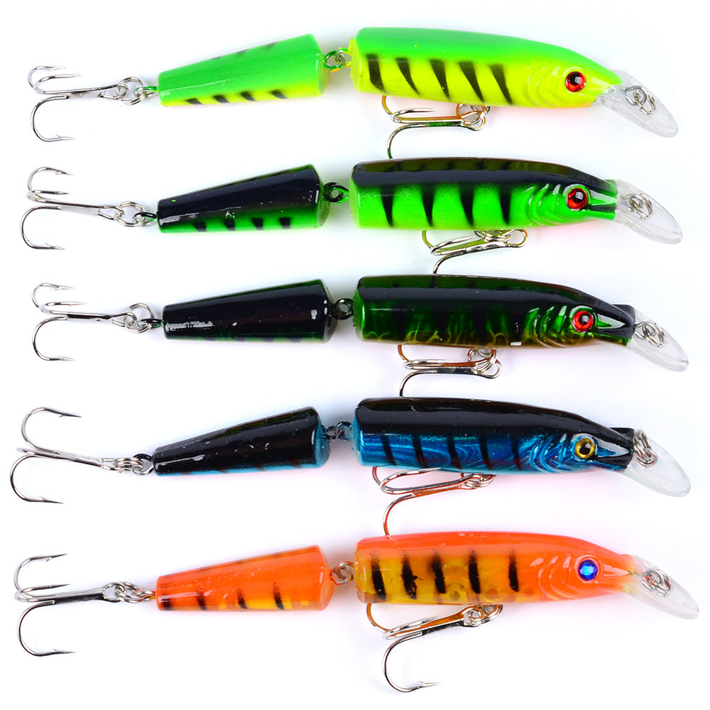 Lifelike Artificial Crankbait Multi Articulado Isca De Pesca 10.5Cm 9G 2-Segmento Duro Isca 6  Gancho Wobblers Isca De Pesca Do Mar