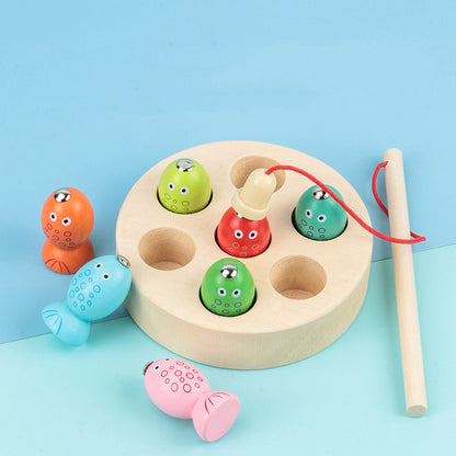 Wooden Children's Magnetic Fishing Toy