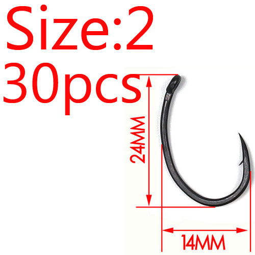 Matt Black Off-Angle Wide Belly Fishhook