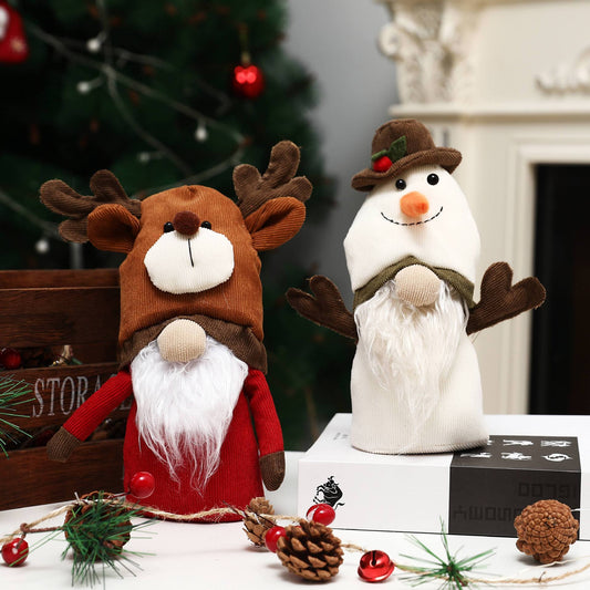 Christmas Gnome  Plush Cute Snowman & Reindeer