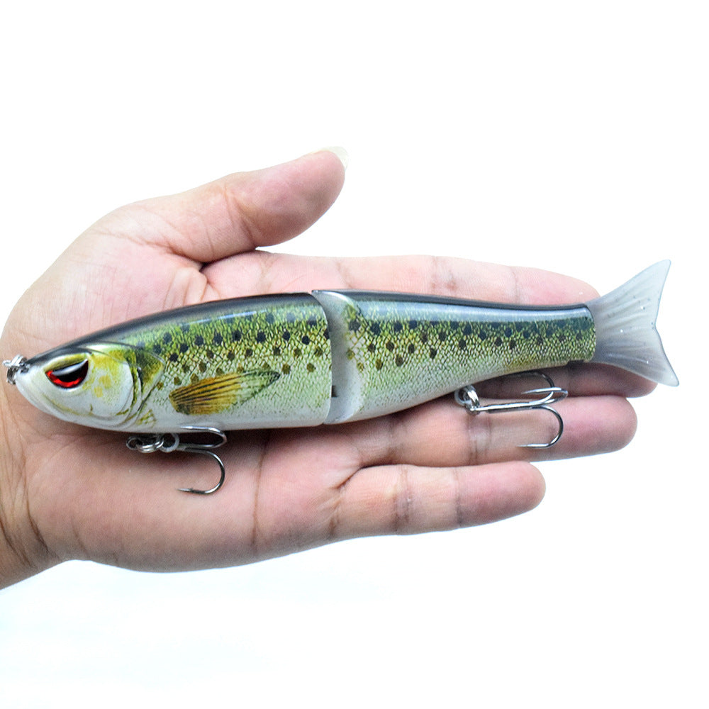 S-style Swimming Soft Tail Two-section Lure