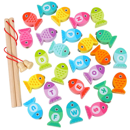 Wooden Alphanumeric Magnetic Fishing Toy