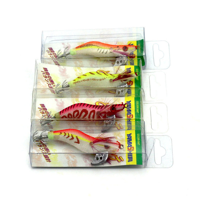 8cm shrimp fake bait 7.4g noctilucent bait bait bait wooden shrimps squid hook plastic bionic bait