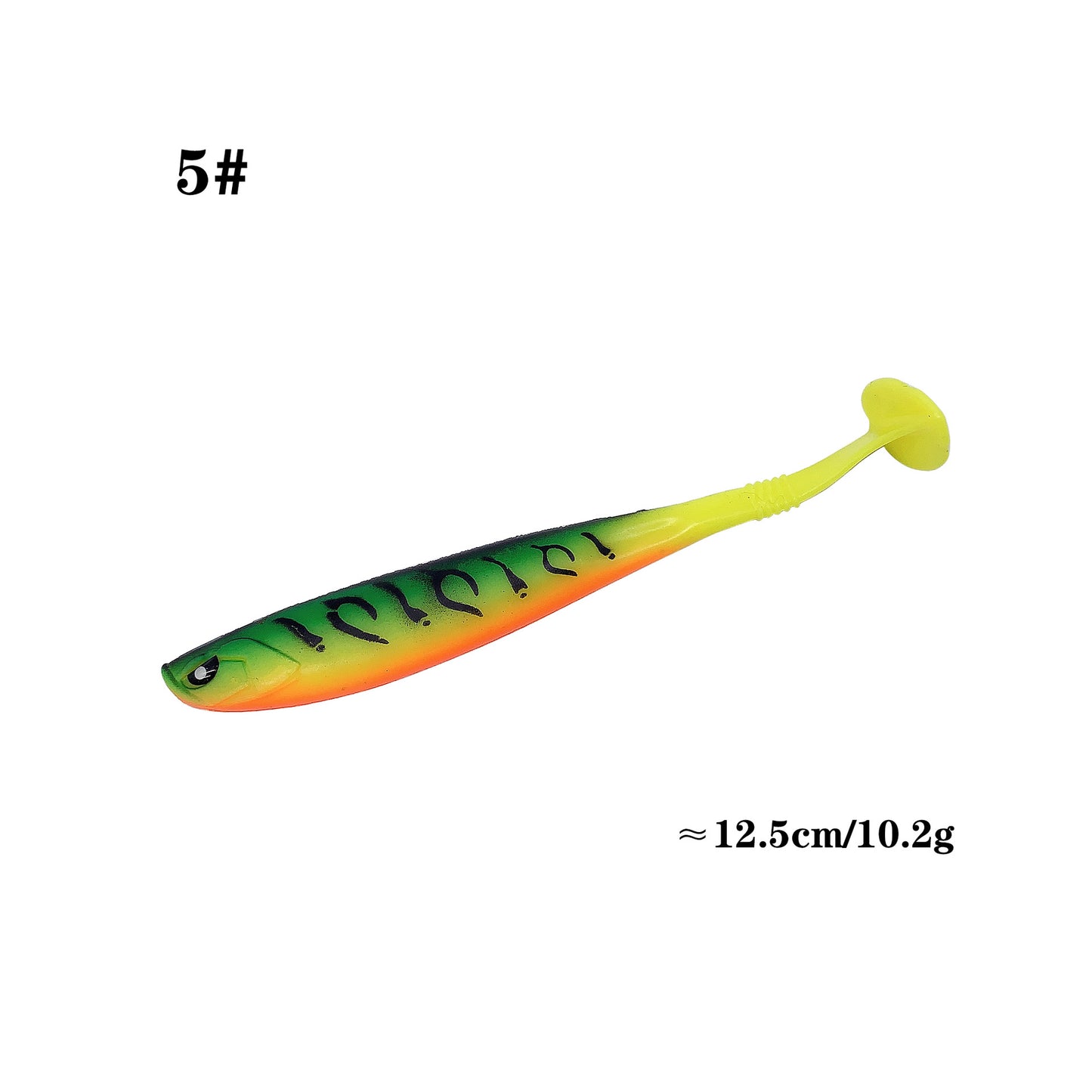 Fashion Rainbow Fish PVC Road Subsoft Bait