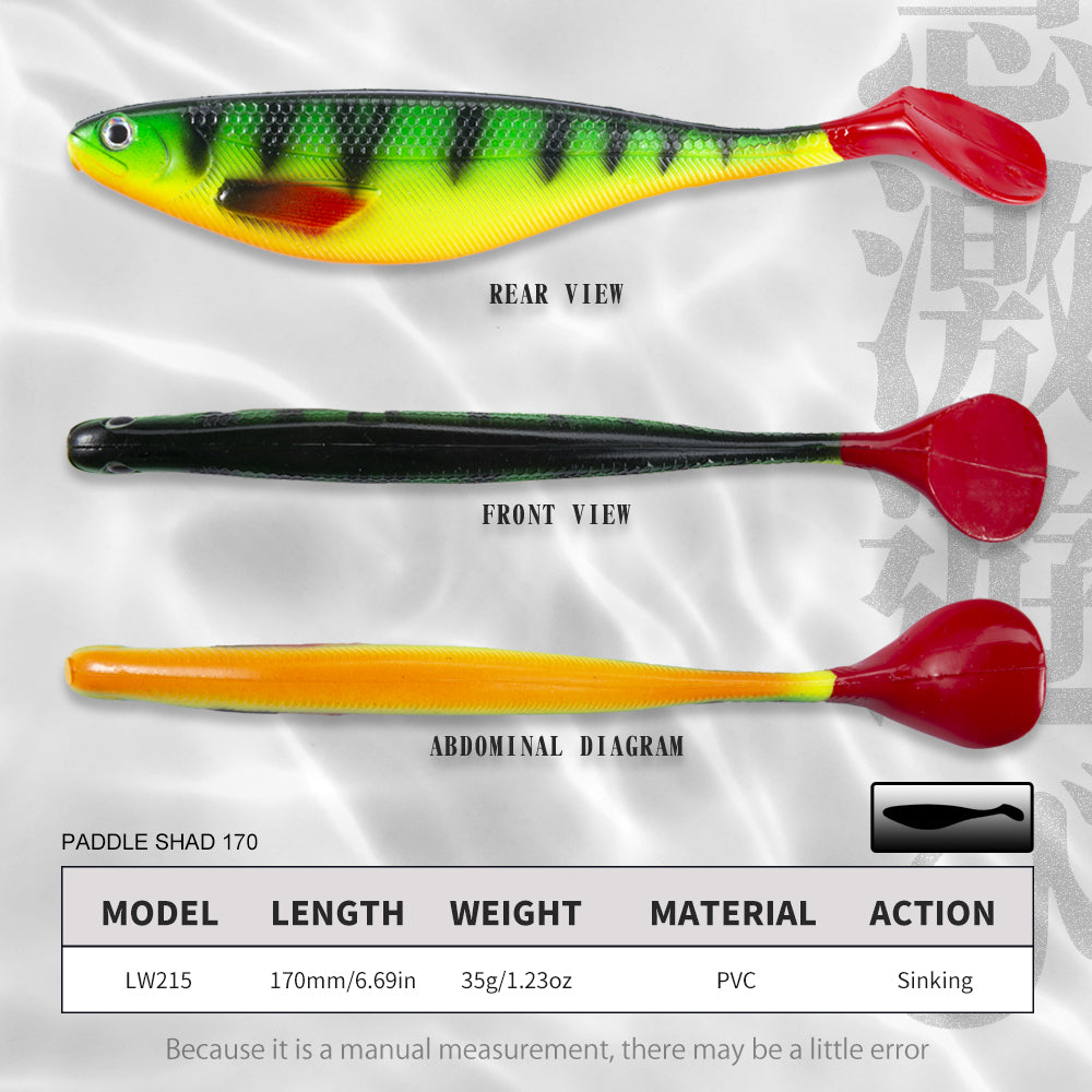 Biomimetic PVC Material Luya T-tail Soft Fake Bait