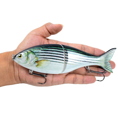 Wo-section Metal Connection Lure Lure Submersible S-shaped Multi-section Fishing Lure