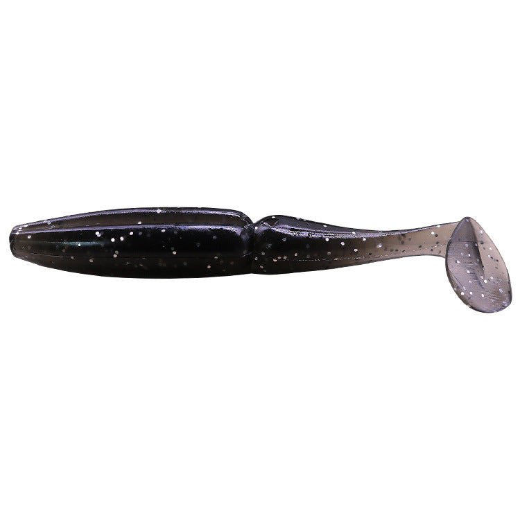 Soft Bait Two Color T Tail Soft Fish Lure With Hook Groove