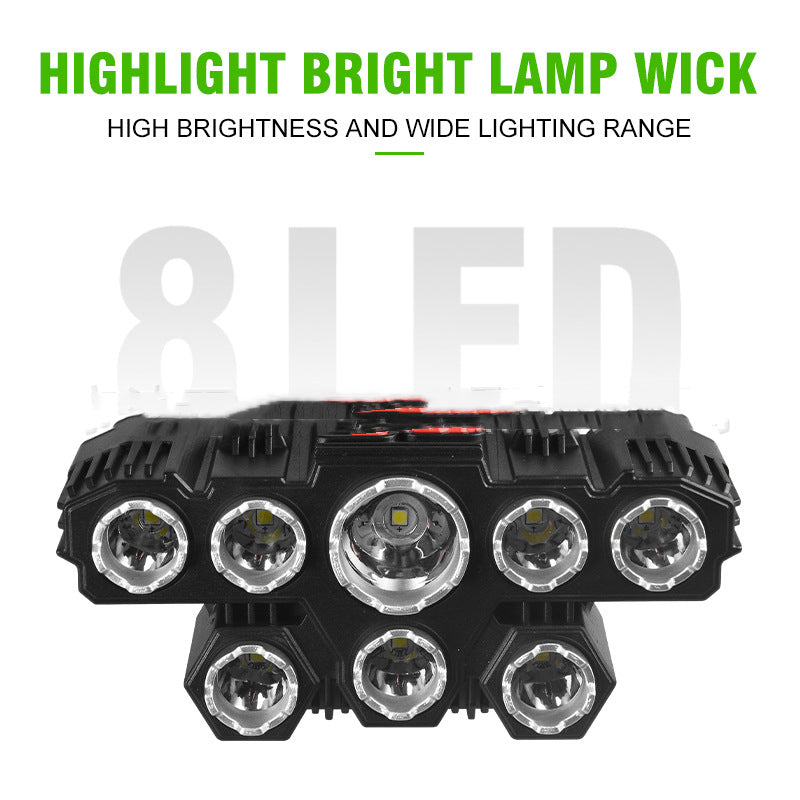 Super Bright Fishing Lights 5 Heads Long-Range Headlamps