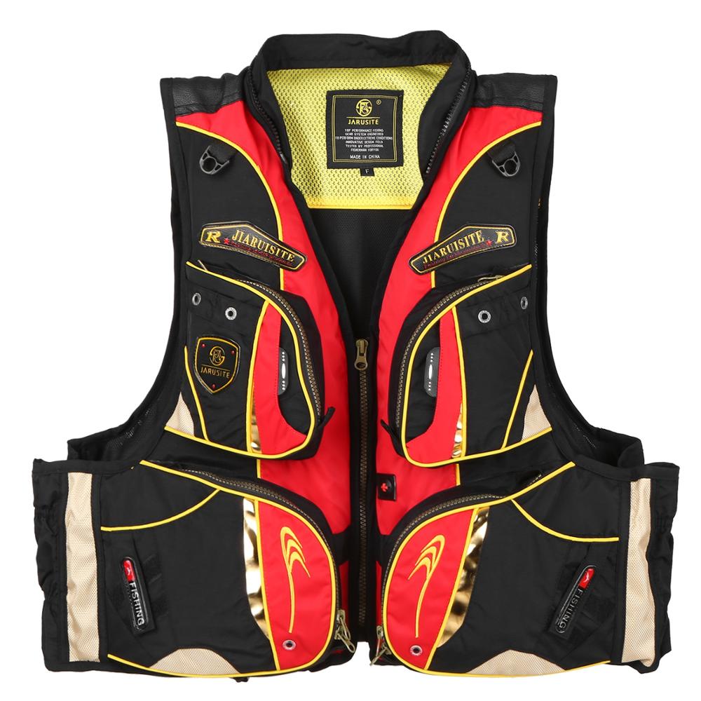 Waterproof Fishing Life Jacket Multi-Pocket Detachable Adult Buoyancy Vest