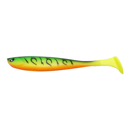 T-tail Soft Fish 13cm Back Notched Rainbow PVC Road Subbait False Bait