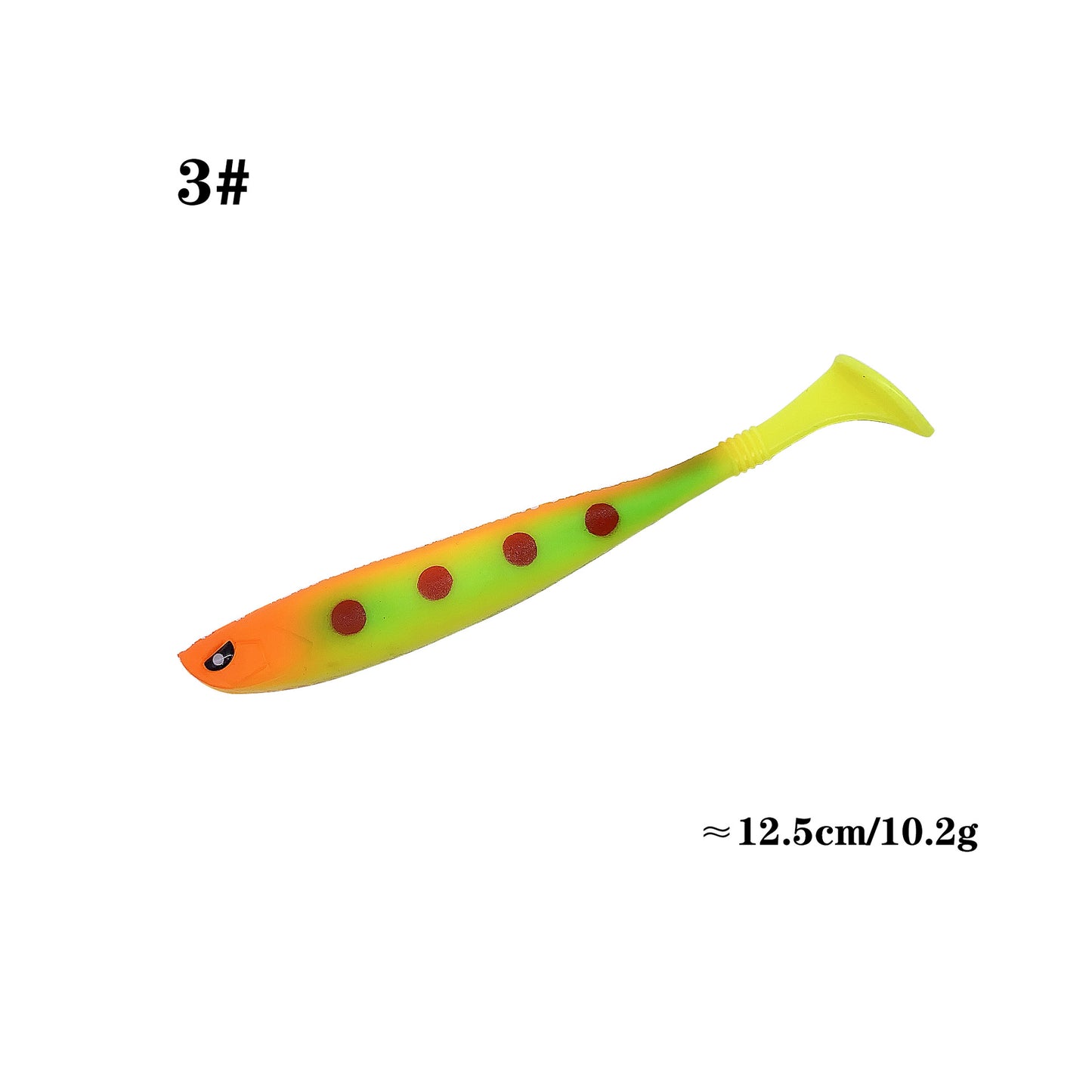 Fashion Rainbow Fish PVC Road Subsoft Bait