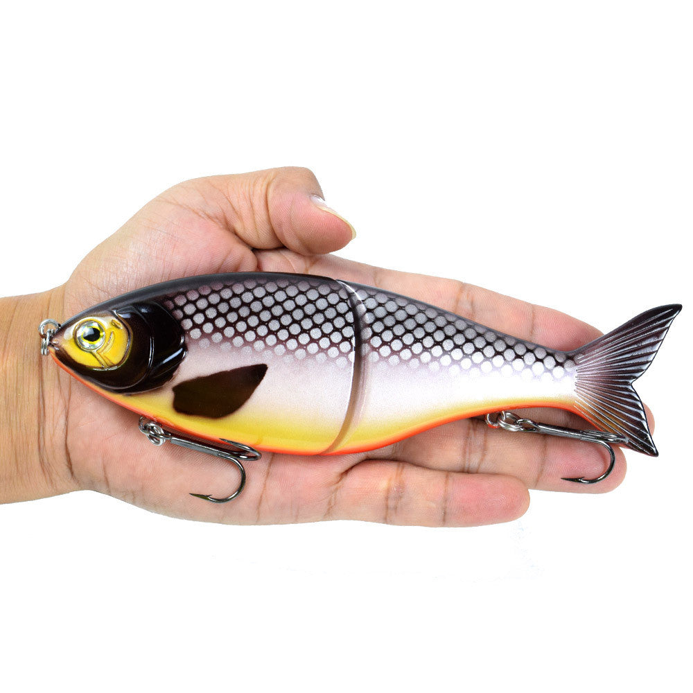 Wo-section Metal Connection Lure Lure Submersible S-shaped Multi-section Fishing Lure