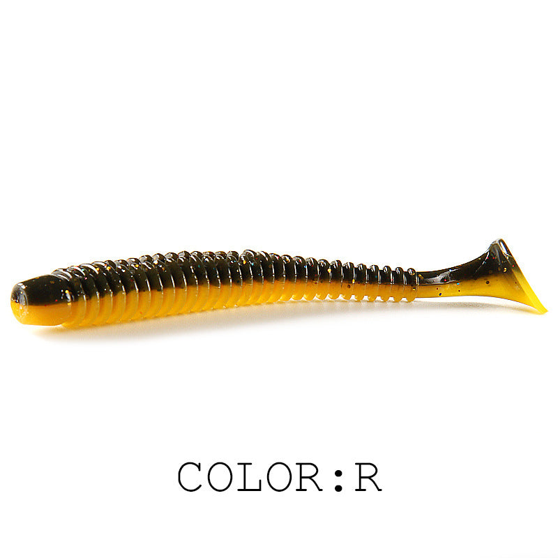 Luya Soft Fish Bait Thread T Tail Double Color With Salt