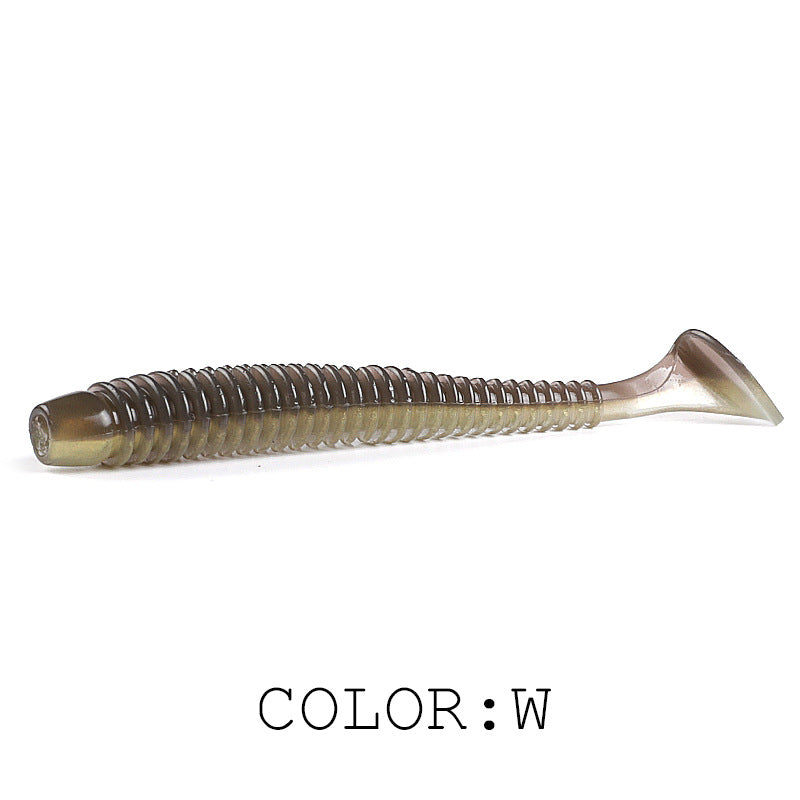 Luya Soft Fish Bait Thread T Tail Double Color With Salt