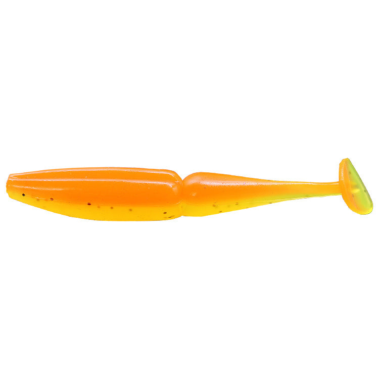 Soft Bait Two Color T Tail Soft Fish Lure With Hook Groove