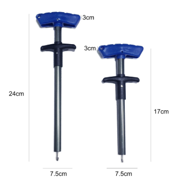 Portable T-shaped hook extractor