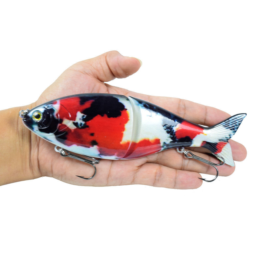 Wo-section Metal Connection Lure Lure Submersible S-shaped Multi-section Fishing Lure