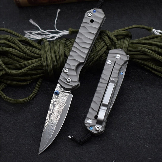 Damascus High Quality Outdoor Cutting Tool Camping Survival Pocket Folding Knife