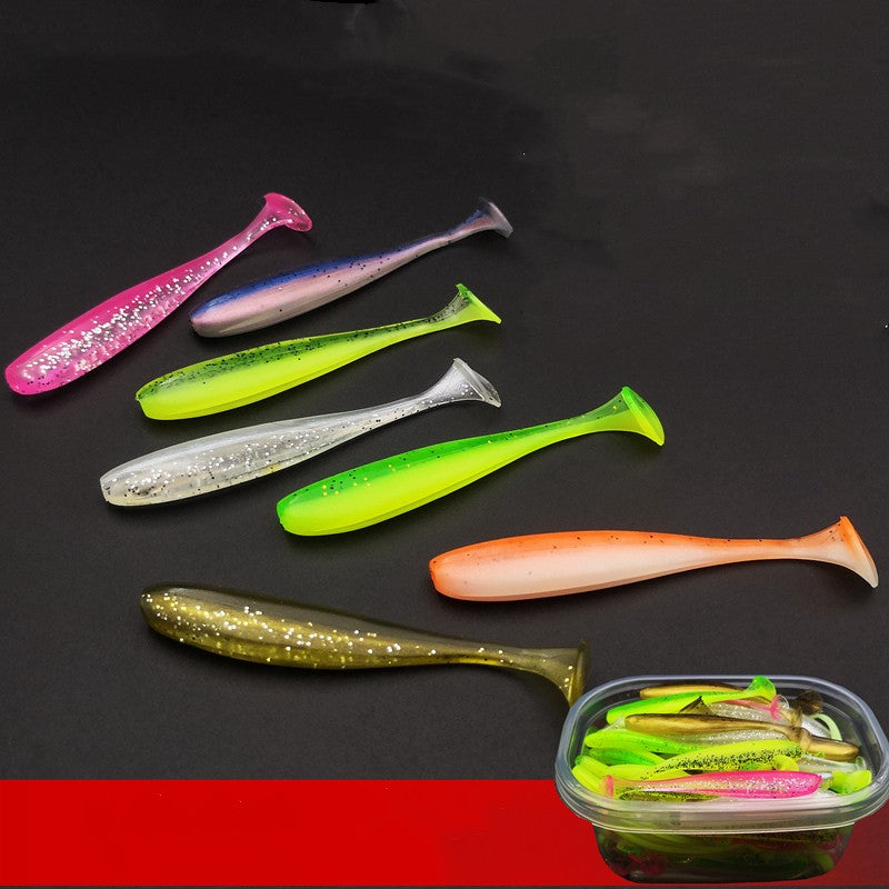 Luya T Tail Soft Bait Sea Fishing Freshwater Lead Head Hook Mandarin Fish Bass Dummy Bait