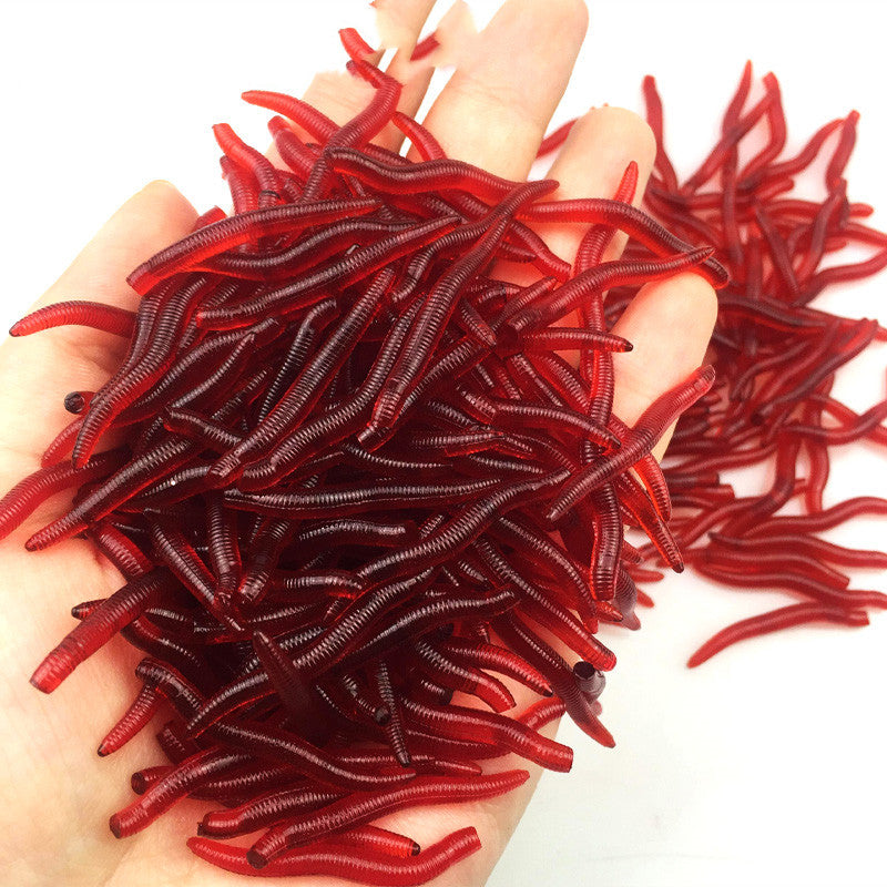 Fishy red worm bionic bait