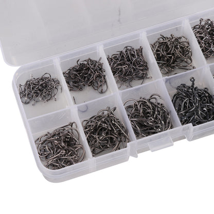 Fish Hook Set Fish Hook Fishing Tackle 500 Boxes Black Gold