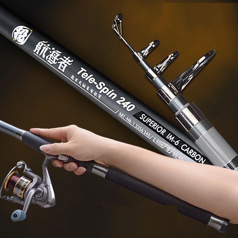 Stainless Steel Retractable Long-range Fishing Rod