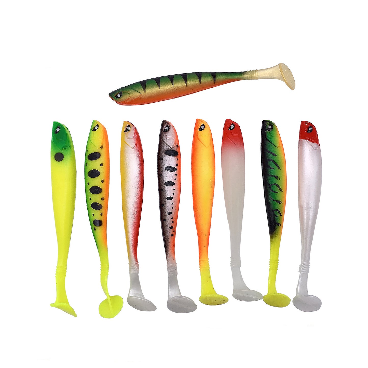 Fashion Rainbow Fish PVC Road Subsoft Bait