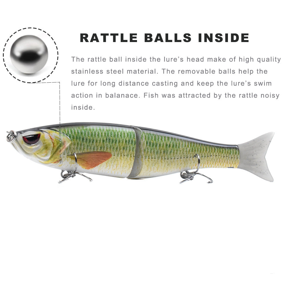 S-style Swimming Soft Tail Two-section Lure