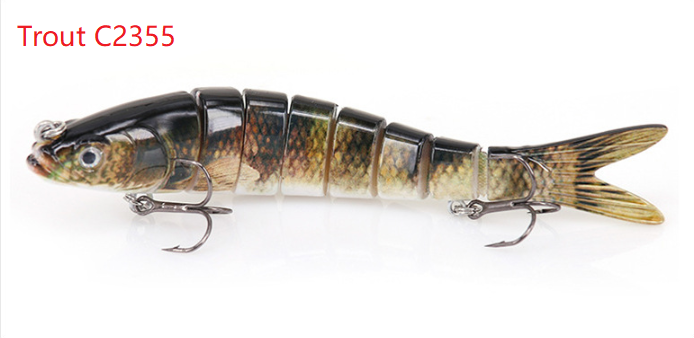 Original Fishing Lure Eight Segment Trout Fish